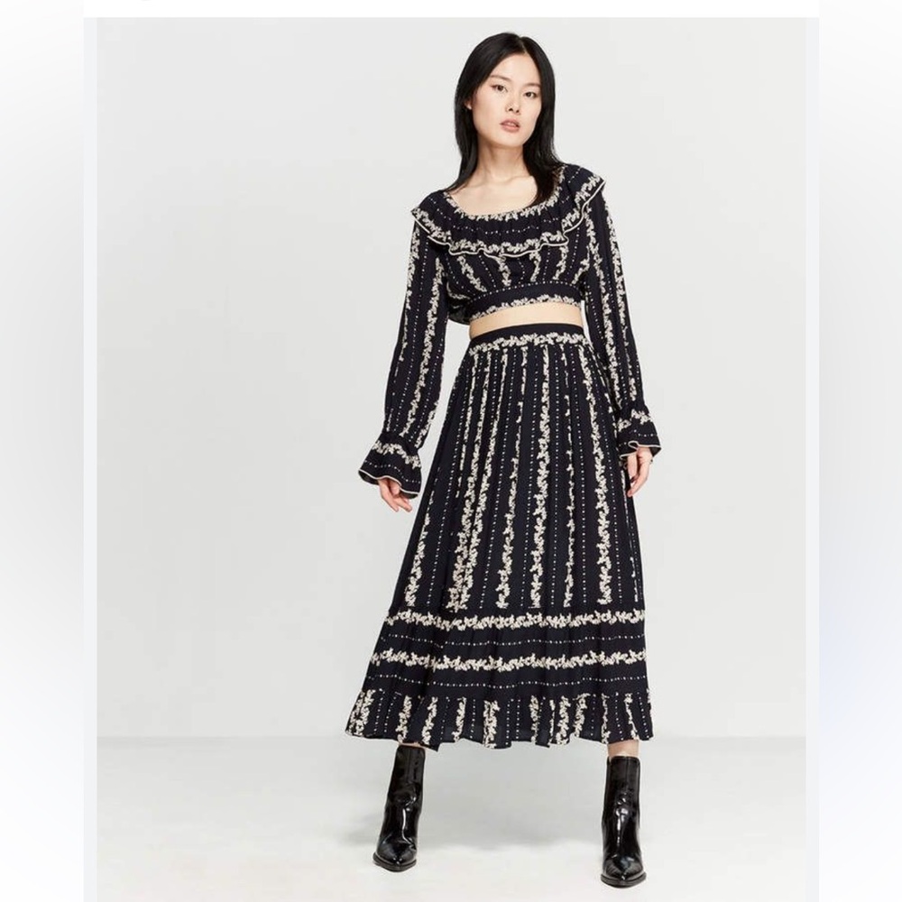 Free People Two-Piece Lolita Crop Top & Skirt Set Size XS